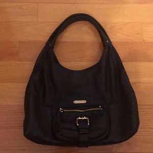 Michael Kors Black Pebble Leather Shoulder Bag